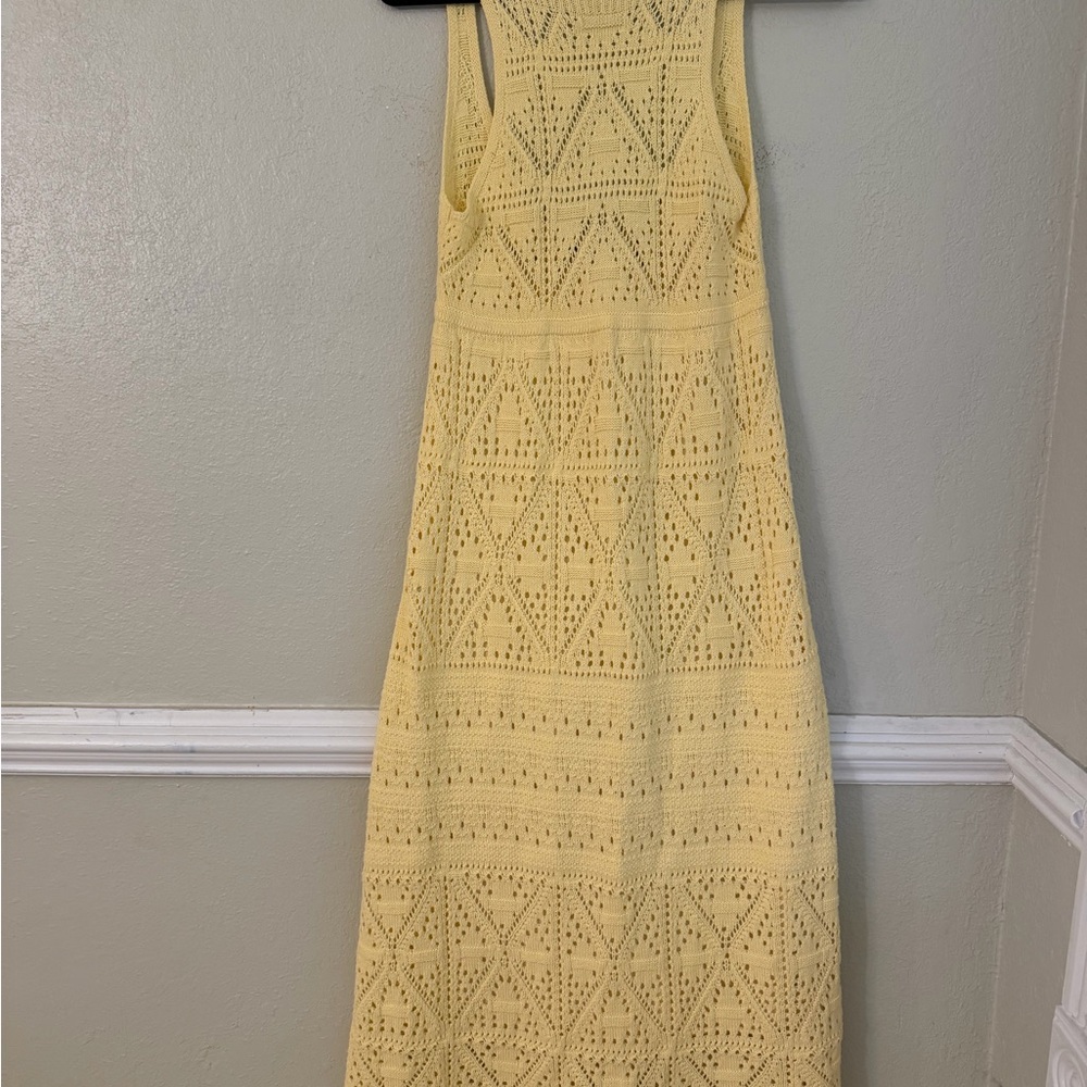 Zara knit maxy dress size small Yellow Lace Dress - Picture 6 of 7